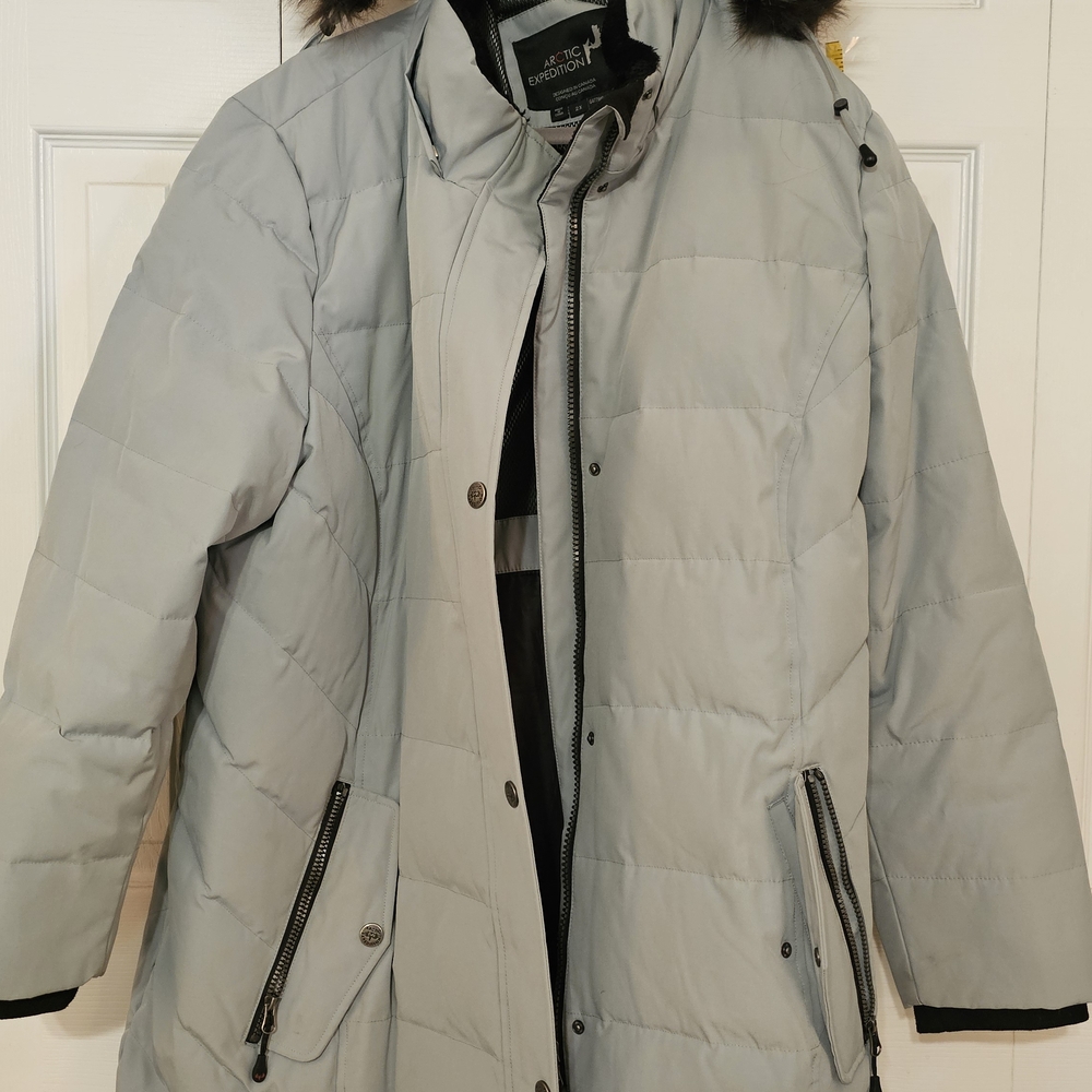 Women's Bluish/Gray Puffer Jacket
